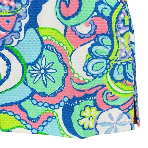 Lilly Pulitzer Marigold Skort 2 Conch Republic High Rise Cotton Skirt Over Short - Picture 3 of 7